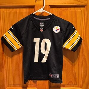 Nike Kids Black and Yellow Pittsburgh Steelers Jersey Top #19